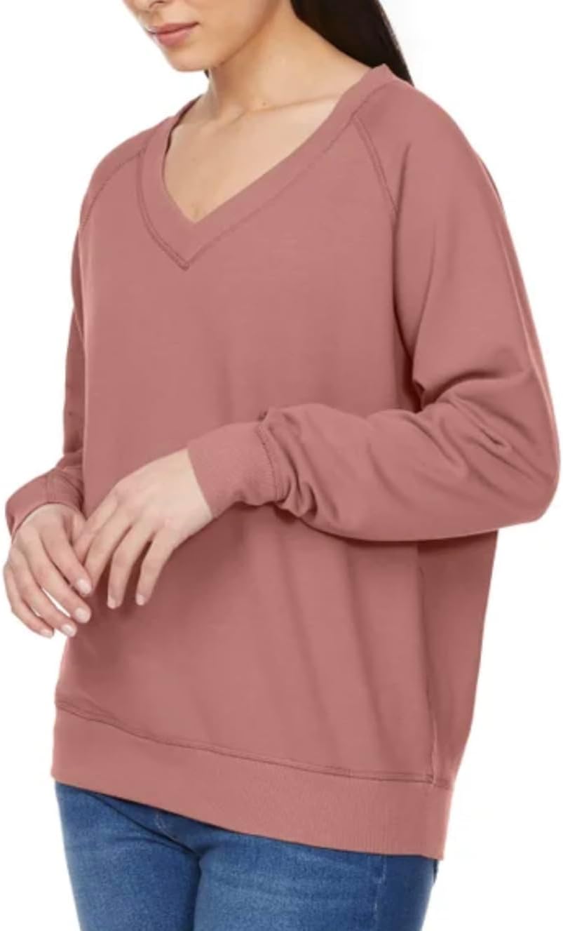Buffalo David Bitton Women's Super Soft Fleece V-Neck Pullover Sweatshirt - Image 2