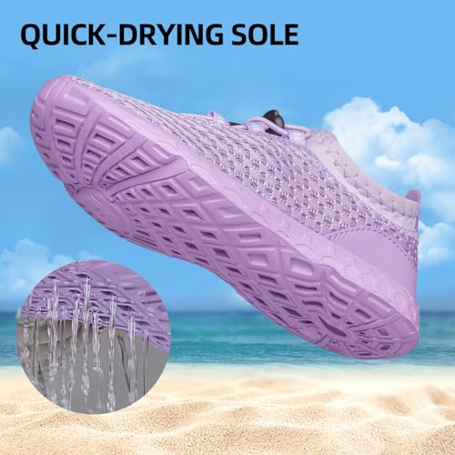 Image of DOUSSPRT Water Shoes for Kids Boys Girls Quick Dry Beach Sports Swim Pool Aqua Shoes for Toddler /Little Kid /Big Kid