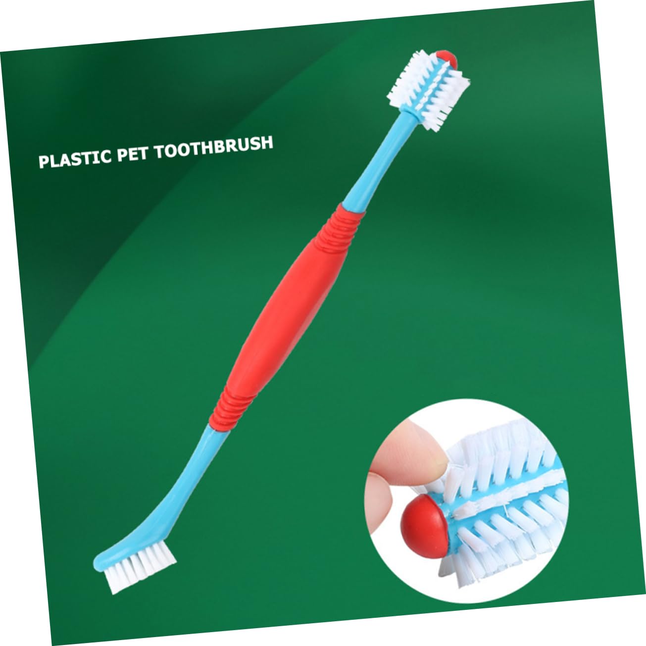 BESPORTBLE 4pcs Dog Toothbrush Bulk Double-Head Pet Oral Care Tools Soft Bristles Puppy Toothbrush Plaque Remover for Dog