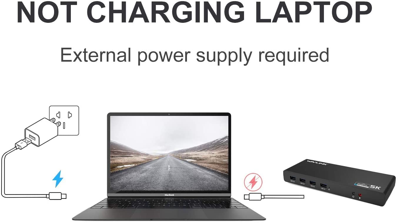 WAVLINK USB C Universal Laptop Docking Station, Dual 4K@60Hz Display & 5K  Single Video Display for Laptop and PCs (2x4K@60Hz HDMI, 2x 4K@60Hz Display 