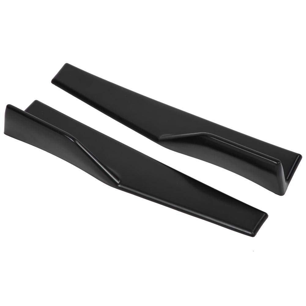 EVGATSAUTO 2 minigonne laterali per auto, minigonna laterale nera lucida universale con bilanciere divisore Winglet Diffusore canard