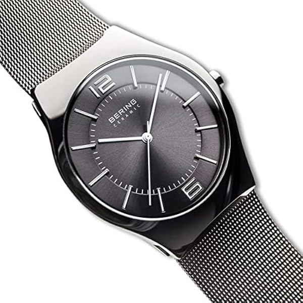 BERING Män Analogt Quarz Ceramic Collection armbandsur med Rostfritt stål Armband och Safirglas