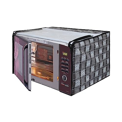 Image of DREAM KING Stylish Design & Printed Microwave Oven Cover Full Closure |waterproof & Dustproof Oven Cover Suitable for All Models - Multicolour SA42