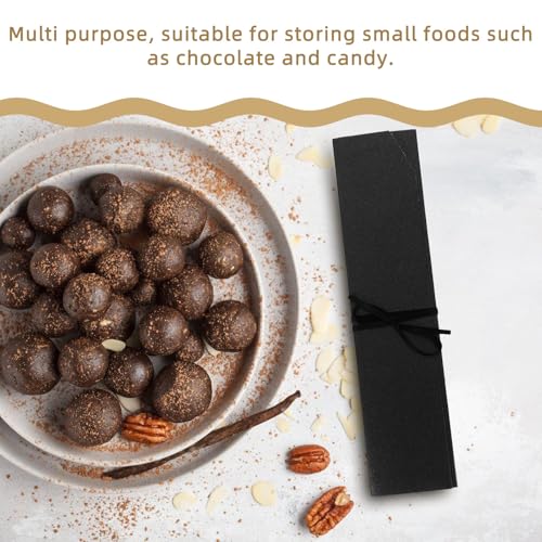 OSALADI Caja de Obsequio para Bombones 6 Compartimentos Tamaño Compacto 24X55X35 CM Color Negro Envase Vacío para Chocolates y Trufas Embalaje Elegante para Uso Personal y Regalos