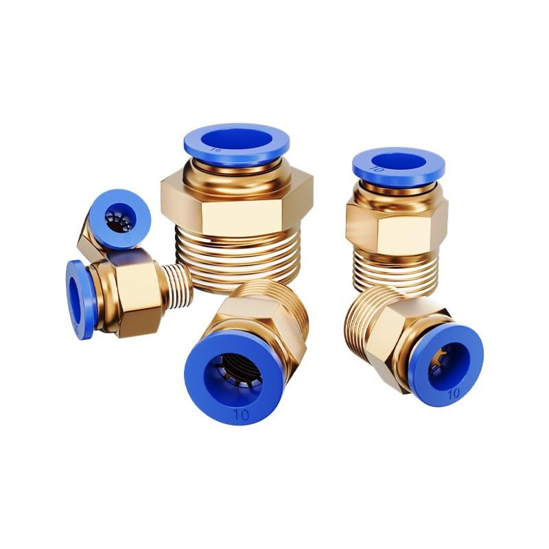 Conector rápido PC8-03 de rosca macho para tubo de aire de cilindro neumático