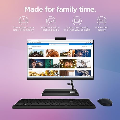 Image of Lenovo IdeaCentre AIO 3i - All in One Desktop - PC Computer - Mouse & Keyboard Included - 21.5 inch FHD Display - Windows 11-8GB Memory - 256GB Storage - Intel Core i3-1215U