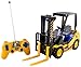 WolVolk 6-Channel Electric Remote Control Forklift - Functional RC Lighted Fork Lift Toy w/Pallet, Barrel, Rechargeable Batteries & Charger - Pretend Construction Playset for Kids