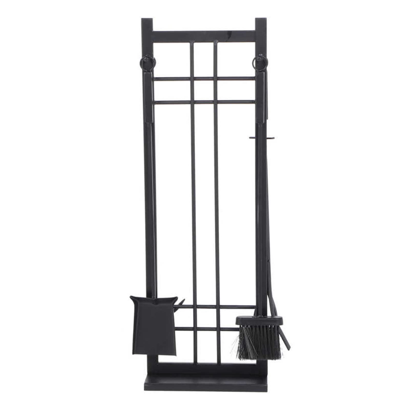 Set di attrezzi per caminetto Strumenti del camino Assemblaggio 5 pezzi Set di ferro in ferro battuto Pennello Spade Set da poker Set da interno Utensili da esterno Accessori Strumenti domestici Set d