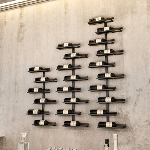 Étagère à vin réglable noire pour optimiser le rangement mural - 6