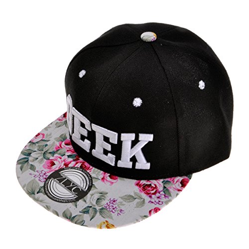 Gorra de béisbol con Visera y Cierre Ajustable Fashion de Mujer con diseño Bordado de Flores Tropicales en neón (rarito)