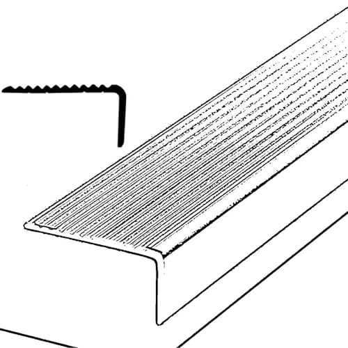 Borde de escalera de metal para escalones de terrazas y portales interiores 2