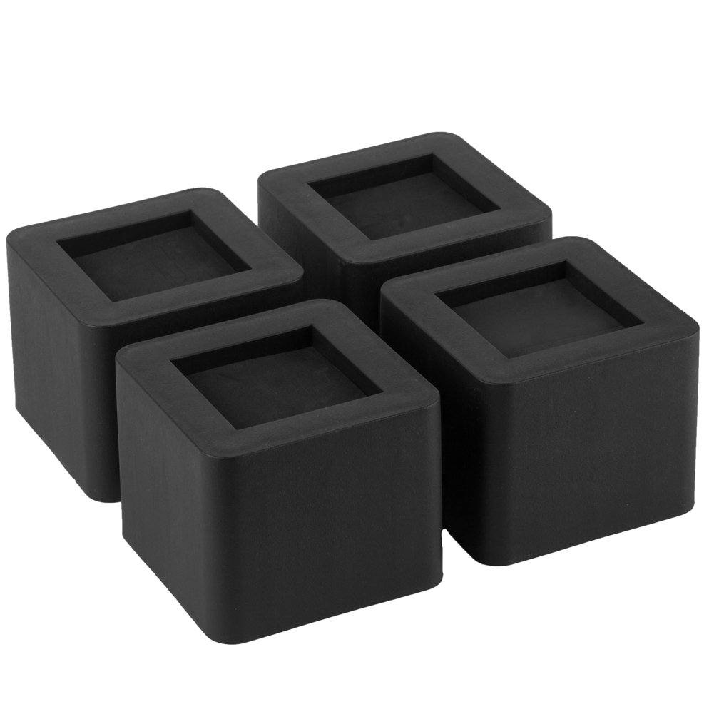 TOPROAD Bett-Erhöhungen Aus Kunststoff – 8-teilig, Verstellbar 10-23cm, Bis 600kg, Schwarz