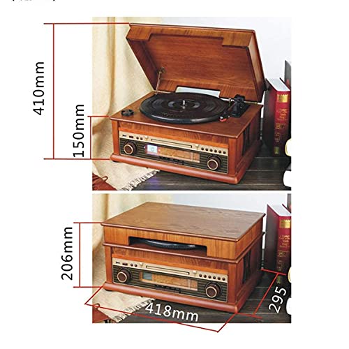 Platine Vinyle Portable LP Tourne-Disque électrique Vintage Lecteur CD Radio Tourne-Disque Bluetooth 3 Vitesses avec Haut-Parleur intégré Marron - Les Beatles, Paul McCartney, John Lennon, RIngo Starr, George Harrison Platine Vinyle Portable LP Tourne-Disque électrique Vintage Lecteur CD Radio Tourne-Disque Bluetooth 3 Vitesses avec Haut-Parleur intégré Marron – Image 3