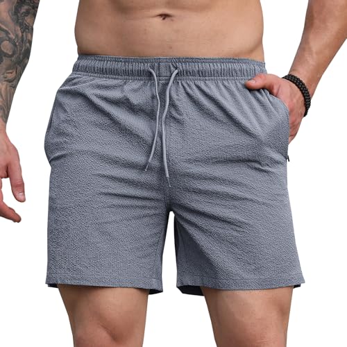 Curluriy Pantalones Cortos Running Hombre Deportivos Jogging Gym Shorts para Correr con Bolsillo Ligeros Secado Rápido Transpirable