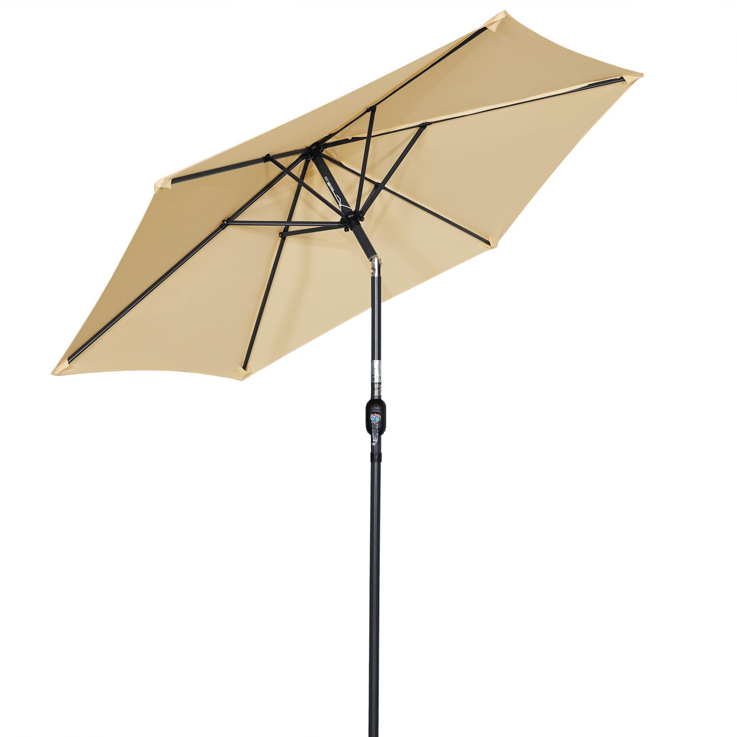 Angel Living 270cm Parasol de Jardín Sombrilla de Aluminio con Mecanismo de Inclinación Sombrilla para Jardín Patio Playa