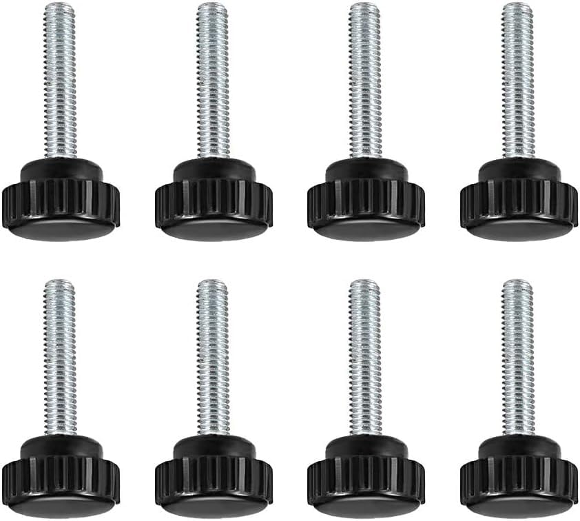 Boxonly Knurled Thumb Screw for Saw Drill Press Lathe and Routing Jigs Packaging Machinery Printing Equipment Clamping Knobs Grip Threaded Hand Bolt Knobs M6 x 25mm 8pcs - Image 2