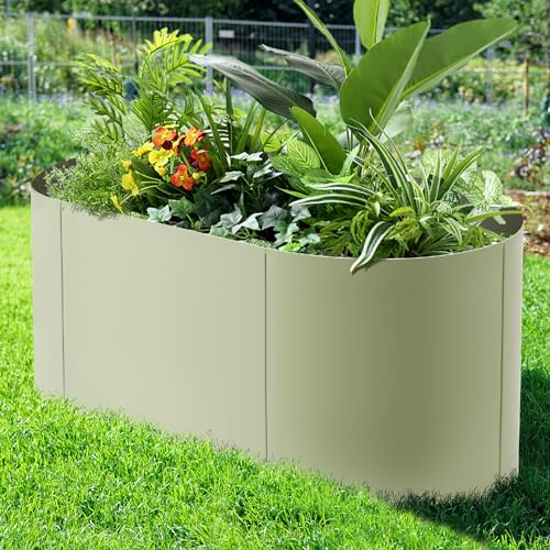 image for Worth Garden Heavy Duty Galvanized Steel Raised Garden Bed Kit with Po