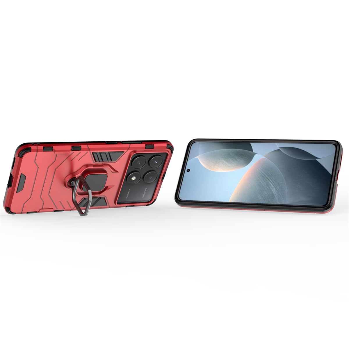 TVVTPU Cover Per Xiaomi Poco X6 Pro 5G Con Cordino E 360° Anello