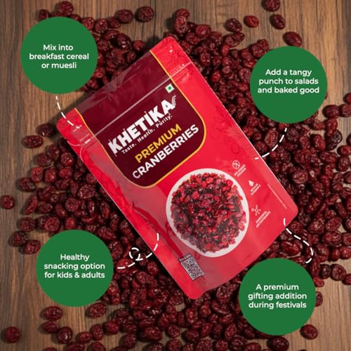 Image of Khetika Cranberries 200g | High Antioxidants | No Added Preservatives