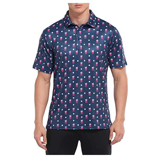 LRD Golf Shirts for Men UPF 50 Moisture Wicking Short Sleeve Polo Shirt 19th Hole - XL