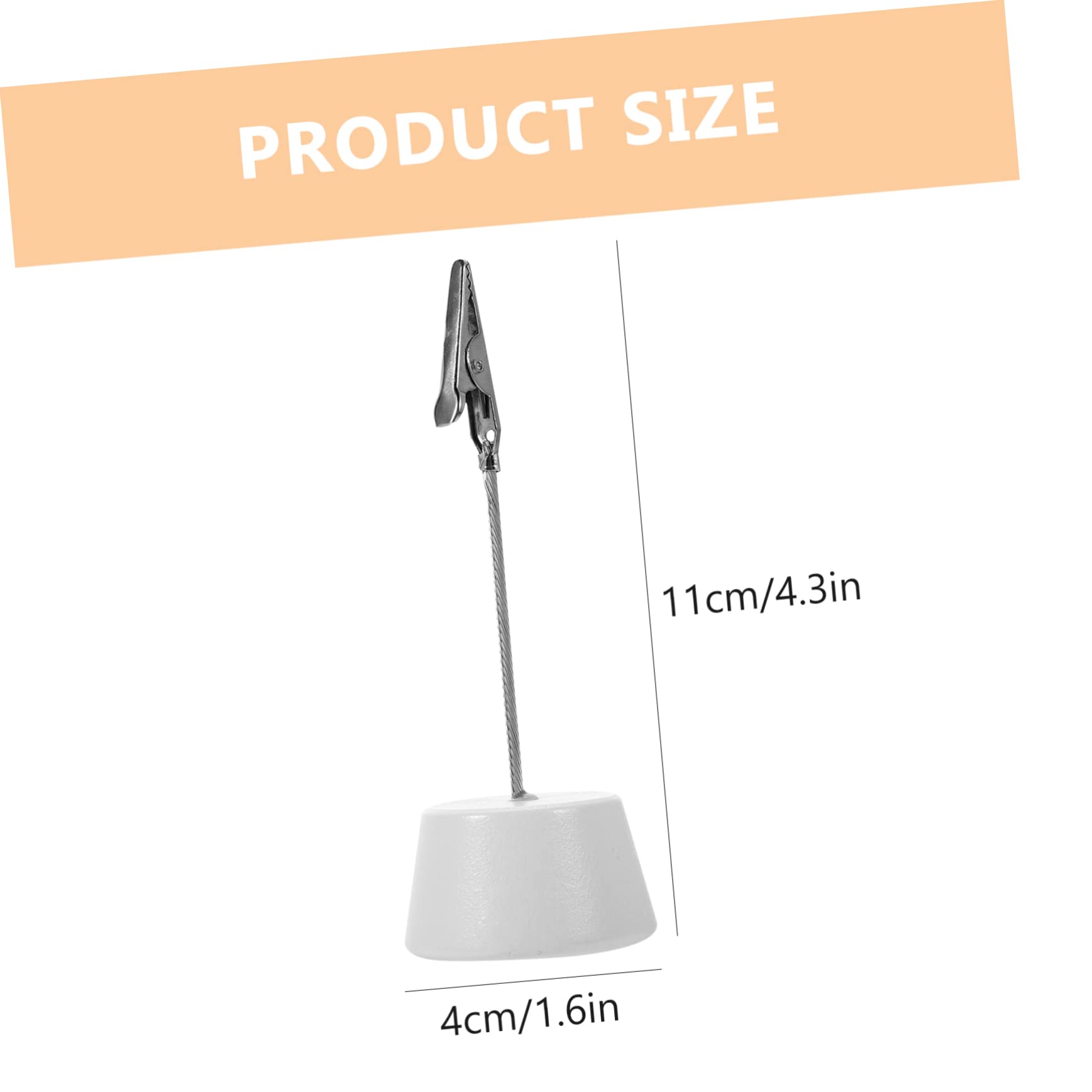 Cabilock 10Pcs Wooden Photo Clips with Base Multi Function Memo Holders for Office Decor Desk Organization for Displaying Photos Notes