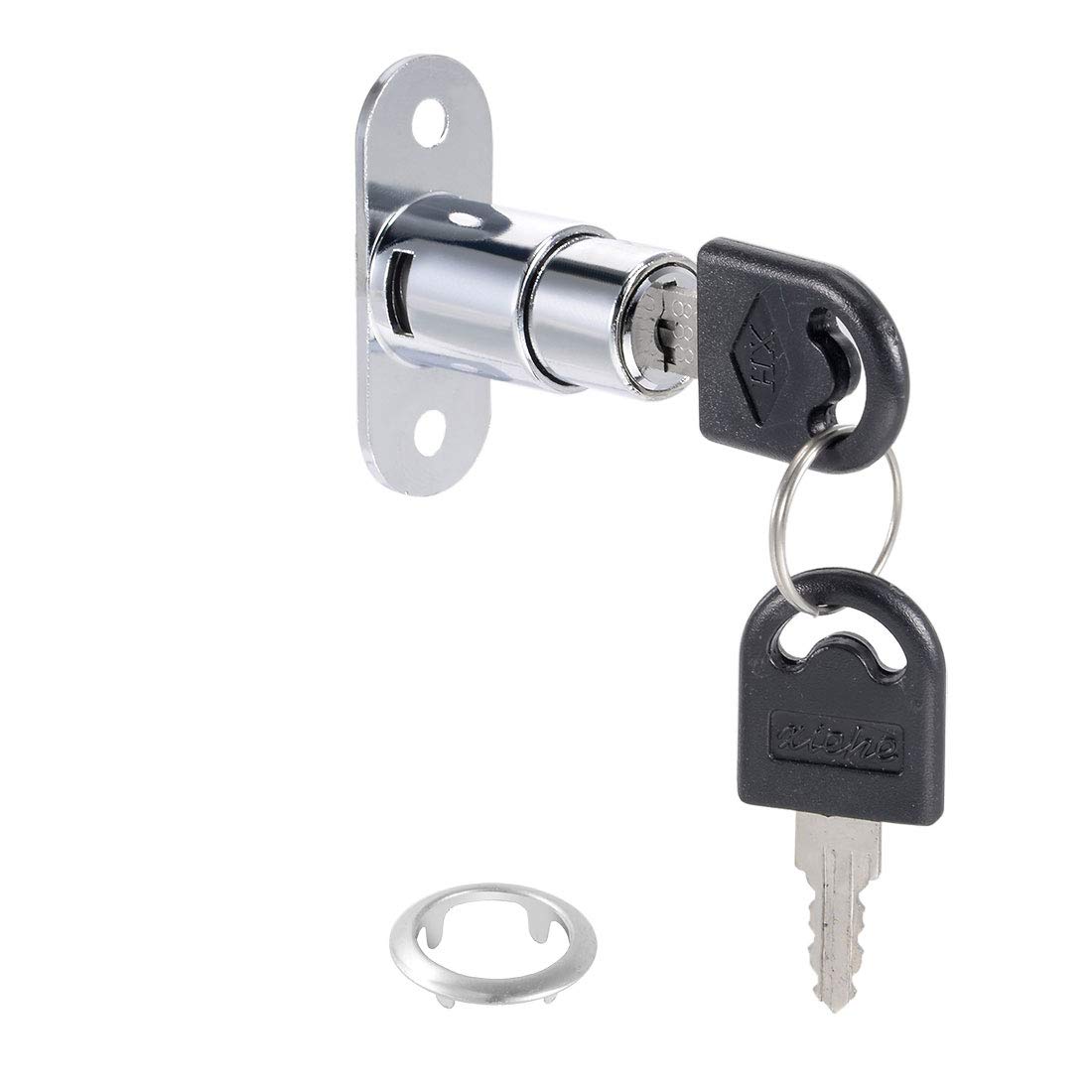 JUN-H 2 Piezas Cerradura De Cajón Con Llave Cerradura De Embolo Con Llave Para Archivadores