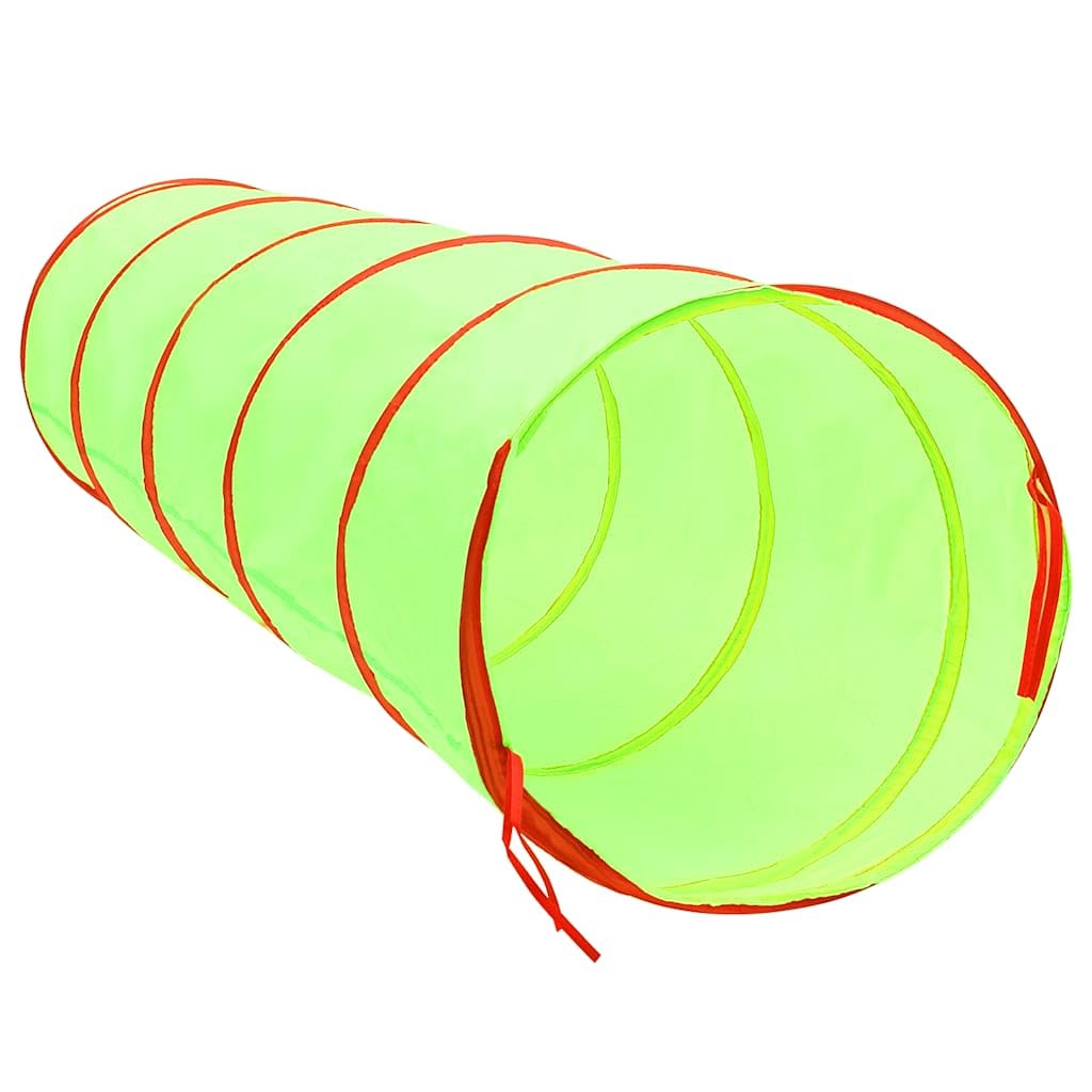 Spieltunnel 175 cm Grün Mit 250 Bällen Polyester | Wasserabweisend, Leicht zu Reinigen, Verbindbar Mit Spielzelten, Inklusive Tragetasche