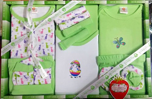 Baby Station Mini Berry Gift Set-13 Pcs New Born (Green)