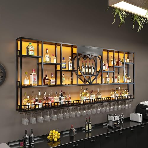 Casier à vin mural LED : finie la cuisine encombrée avec ce rack en fer
