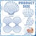 Poola Voidra 100 Pcs Ocean Seashell Guest Napkins Bulk Ocean Sea Shell Beach Blue Disposable Paper Beverage Napkins for Summer Dinner Nautical Coast Bridal Shower Wedding Bachelorette Birthday Party