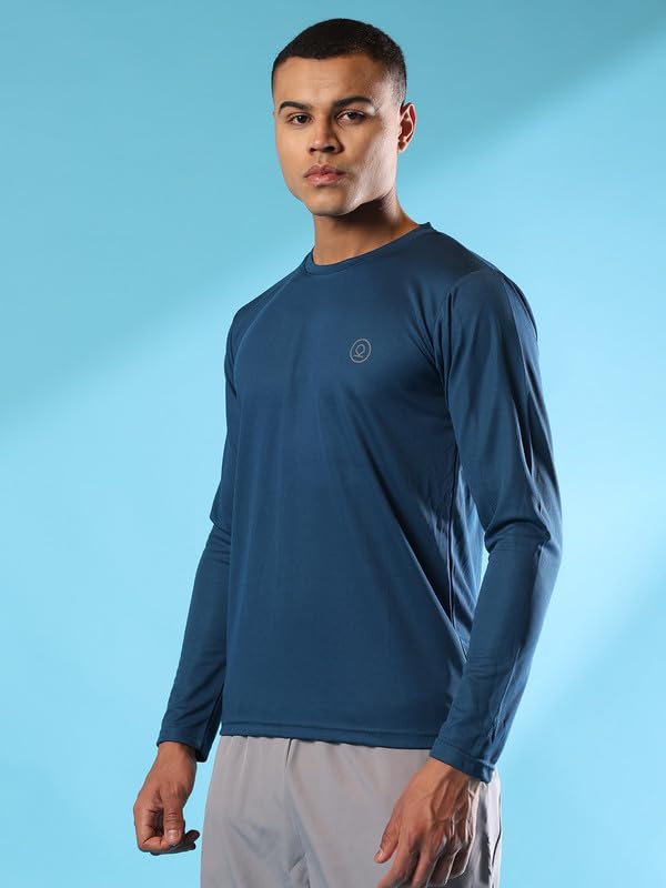 Image of CHKOKKO Gym T Shirts for Men Workout Solid Quick Dry Sports Men T-Shirts Breathable Lightweight Full Sleeve Regular Fit Round Neck Running Stylish Tshirt for man