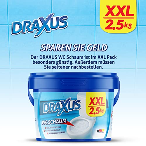 DRAXUS WC Schaum im XXL Pack (2,5kg), Extra Stark, WC Reiniger entfernt kraftvoll Kalk & Urinstein, Sorgt für Glanz und frischen Duft 2