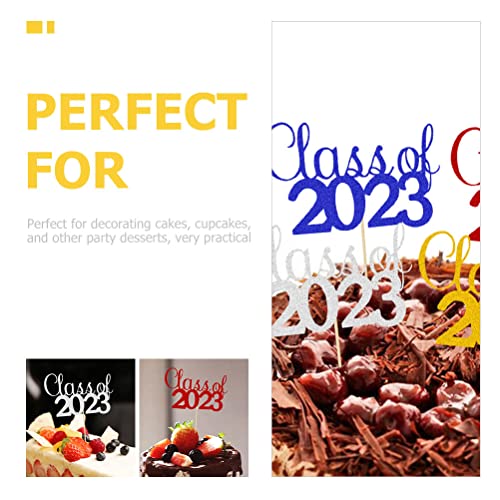 LUOZZY 50 peças decorações de festa de formatura papel cupcake topper decorações de cupcake decoraçõ
