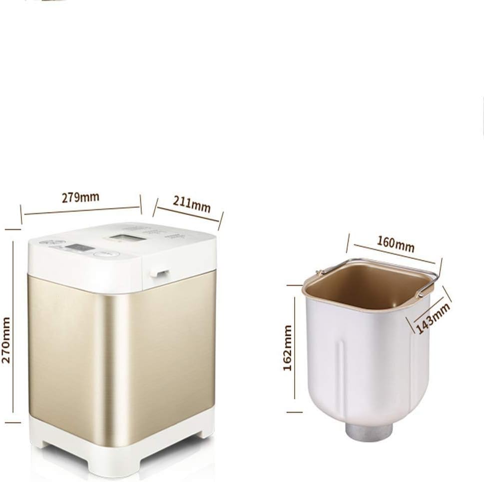 Bread Machine- Programmable Machine with Gluten Free Setting, Stainless Steel ，15 Hours Delay Time, 1 Hour Keep Warm