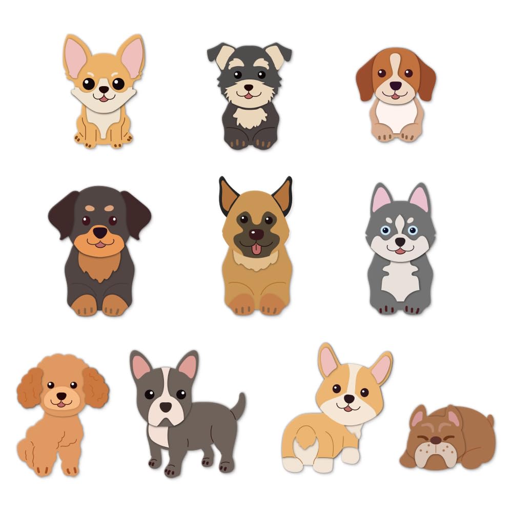 DELORIGIN Dogs Dies Cuts Metal Various Breeds Cutting Dies Card Making Cutting Dies Stencils Template for DIY Embossing Scrapbooking Craft Paper Greeting Card Birthday Christmas Festival Gift Decor