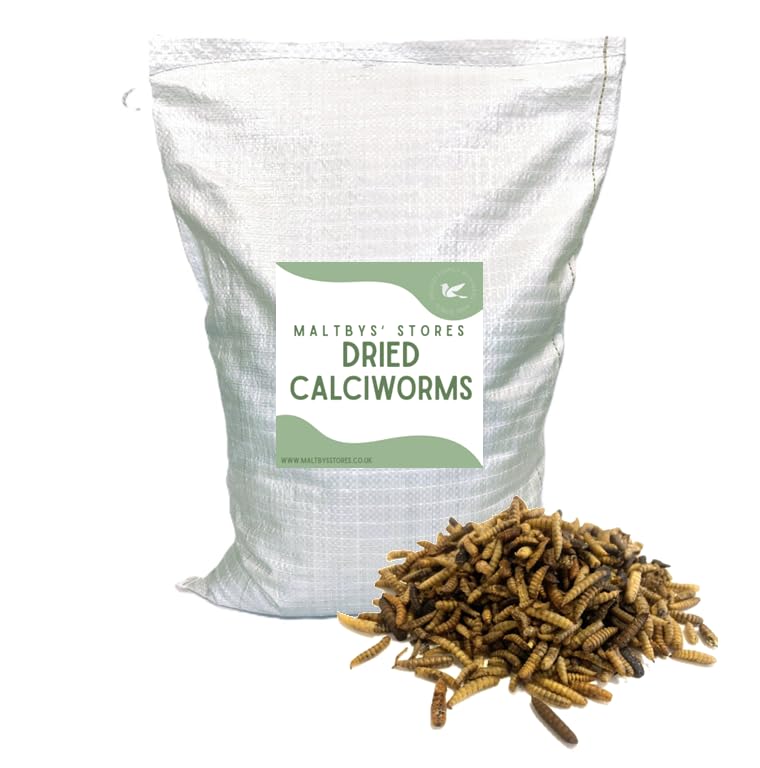 Maltbys' Stores 2kg Dried Calciworms Premium Wild Bird Food - High Calcium Alternative to Mealworms