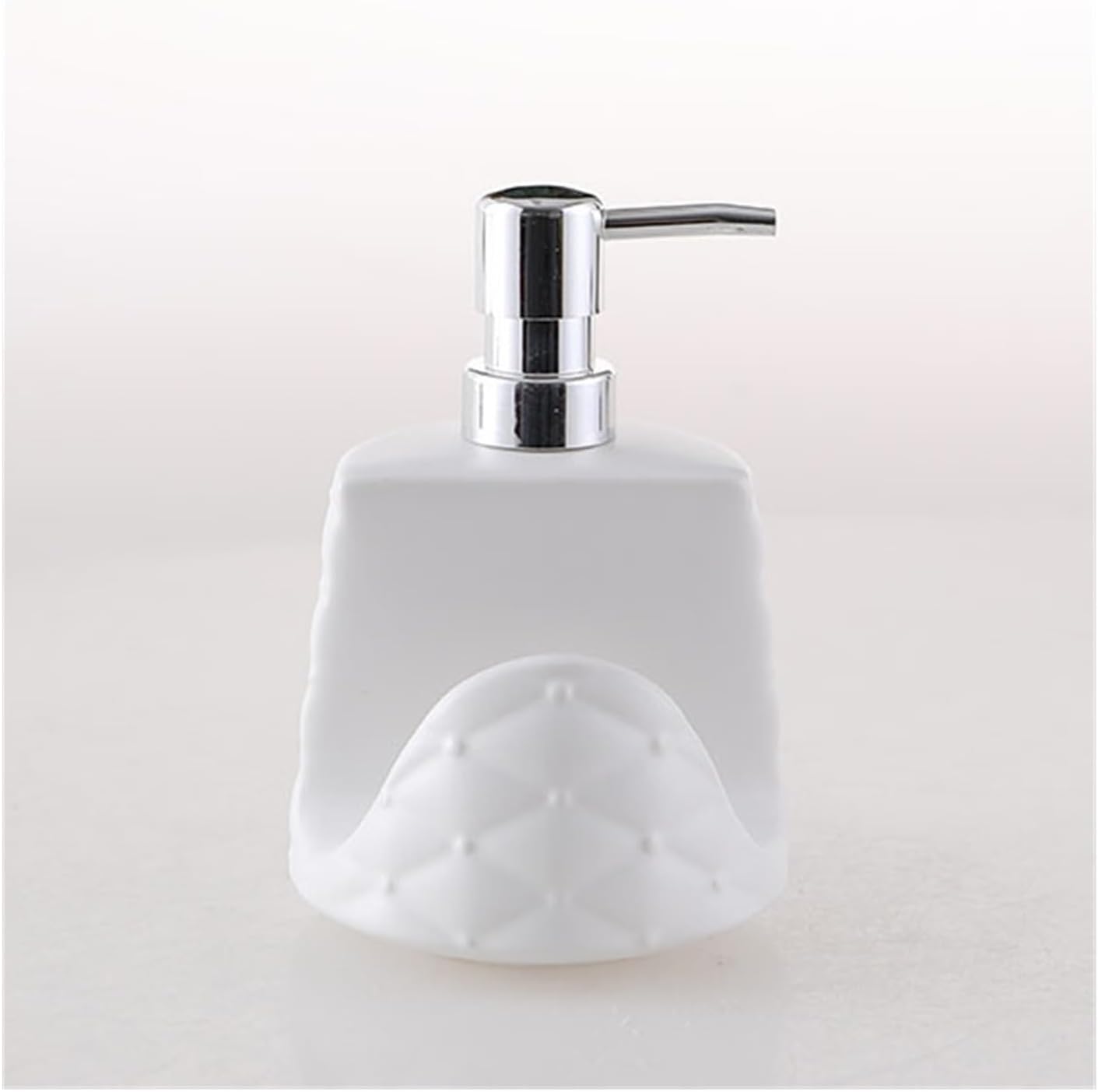 Kitchen Soap Dispenser White Soap Dispenser for Shower Gel Dish Soap Shampoo，Ceramic Soap Bottle (400 Ml/13.52 Oz) Bathroom Soap Dispenser