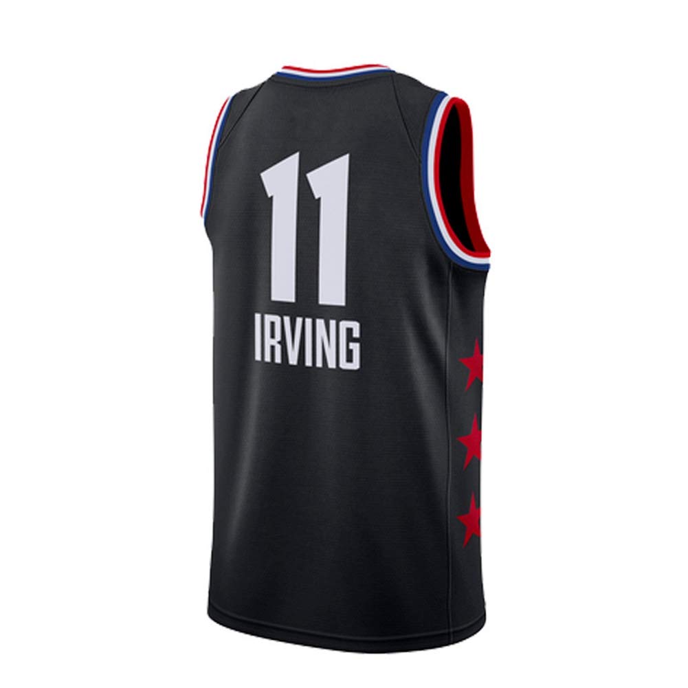 HS-WY01Basketball Jerseys/All-Star # 11 Kyrie Irving Jersey Training Suit Sleeveless Quick-Drying Vest Hot Pressed Adult,Black,XL