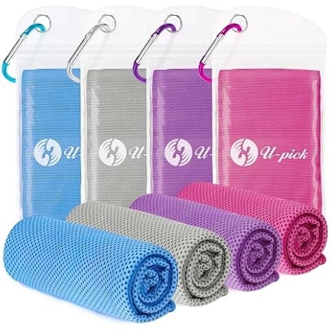U-pick Cooling Towels Bulk[40"x12"] Breathable Microfiber Cold Towel, Stay Cool Neck Rags Hot Weather, Sweat Towel for Gym, Yoga, Workout, Golf, Sport, Baseball, Camping, Beach, Travel Cover