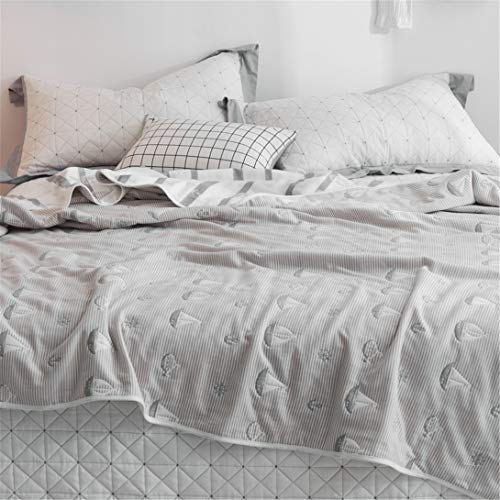 Hayisugal Kuscheldecke Baby 100% Baumwolle Sommerdecke zweiseitig Kinder Tagesdecke Schlafdecke Bettüberwurf Überwurf Decke Baumwolldecke Bunte Decke Kinder Bettdecke, Segeln, 120 x 150cm - Image 4