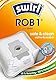 Swirl ROB 1 EcoPor Staubsaugerbeutel (8 Beutel), reißfeste Staubbeutel für einige Absaugstationen von iRobot, im umweltfreundlichen Umkarton, 99,9 % Filterung von Hausstaub & allergenem Feinstaub