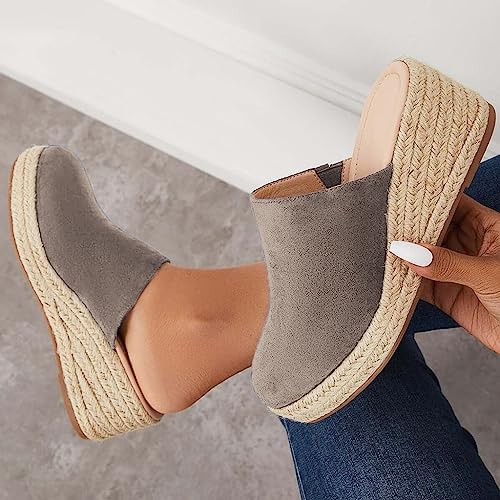 Espadrilles Mule Wedges Platform Slip on Backless Sandals4