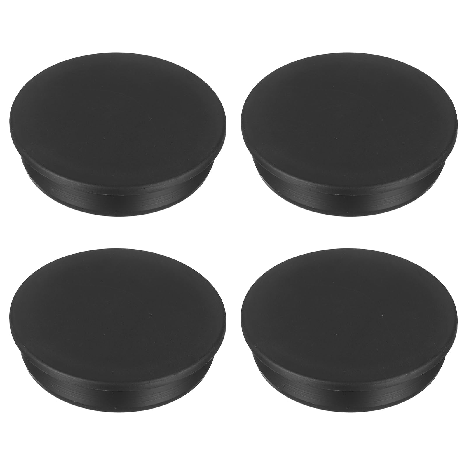 sourcing map 4pcs T-Shaped Silicone Plugs 73.6mm 2-29/32 Inch Dia Snap in Plug Hole Seal Cover Round Rubber Stopper for 72.5-73.6mm Holes Kitchen Rubber Bulkheads Waterproof Sealing, Black