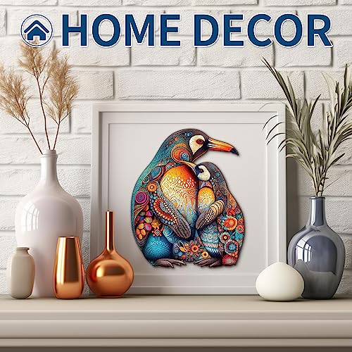 Kaayee Wooden Jigsaw Puzzles-Wooden Puzzle Adult Unique Shape Advanced Wooden Jigsaw Puzzle For Adult, Family Puzzles (Penguin, M) #TOP5