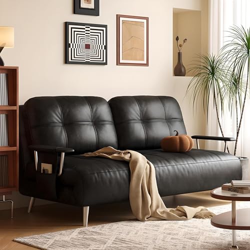 BERUFURA ソファベッド 折りたたみ 3WAY カウチソファー 5段階リクライニング 幅80cm/120cm シングルベッド 簡易ベッド 1台3役 1人掛け リビング 寝室 来客用 省スペース (幅120cm)