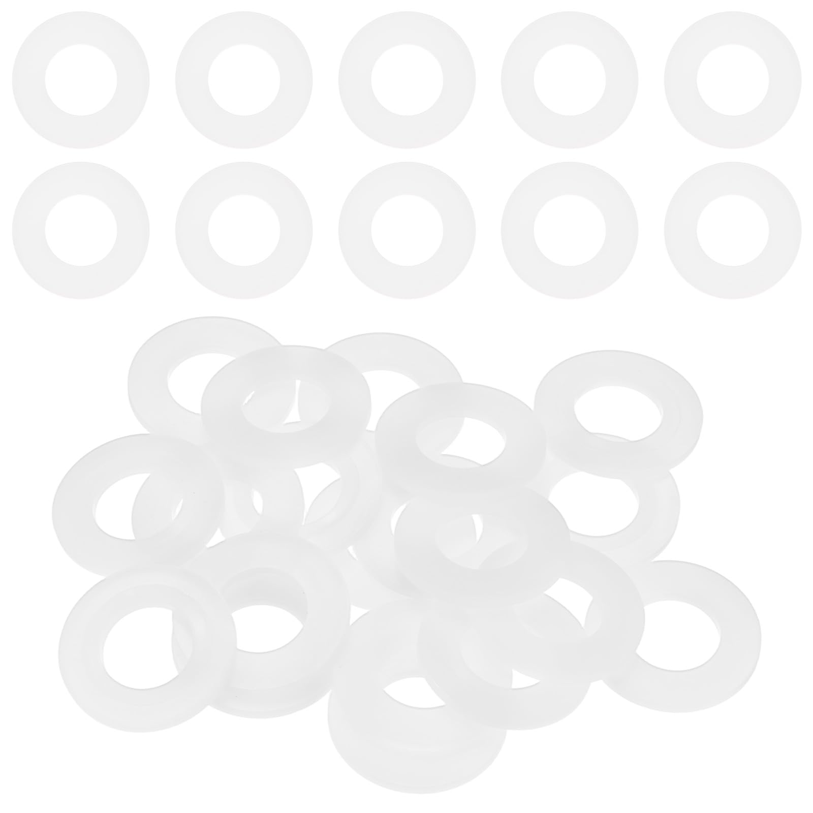 M METERXITY 20-Pack M22 Nylon Flat Washers 22mm ID 42mm OD 3mm Thick Round Plastic Plain Washer Fastener Sealing Spacer Gasket Ring for Household/Commercial [White] — image 1