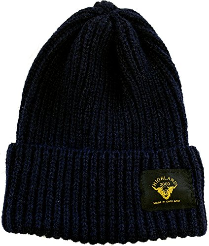 [ハイランド2000] ニット帽 英国製 アルパカ ニットキャップ メンズ レディース (ネイビー)のサムネイル