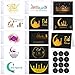 2 Set 12 Pacchetti di Biglietti con Eid Mubarak Carta Eid Islamica Biglietti d'Auguri Stagionali di Ramadan Biglietti di Celebrazione con 12 Buste e 24 Adesivi Decorazioni per Festa Eid