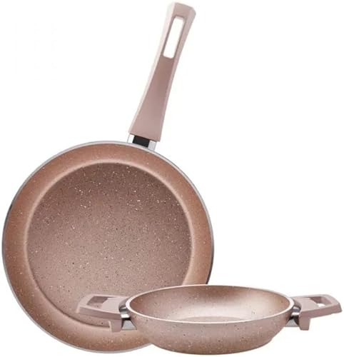 Miniatura 5 de KARACA BioGranit - Juego de sartenes antiadherentes, 2 unidades, oro rosa, revestimiento antiadherente saludable, 7 veces más resistente a los
