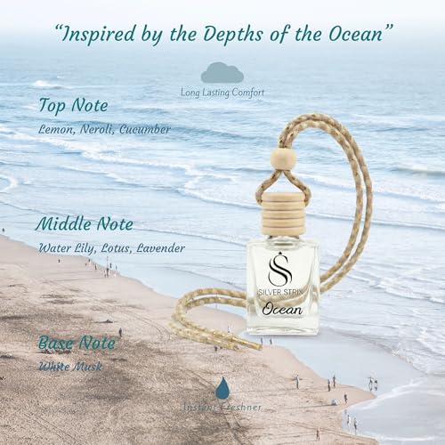 Image of Car Perfume Air Freshener | Long Lasting Fragrance for Car Interior | Premium Luxury Scent for Fresh & Pleasant Drive | Easy to Use Car Freshener for All Vehicles (Ocean)